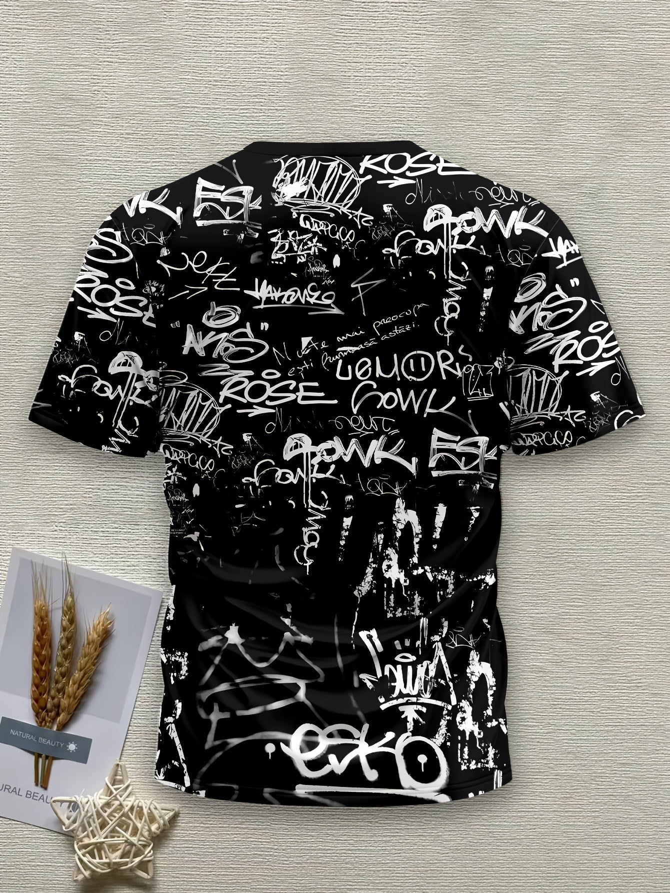 Men's 3D Print Novelty T-Shirt - Casual Graphic Tee
