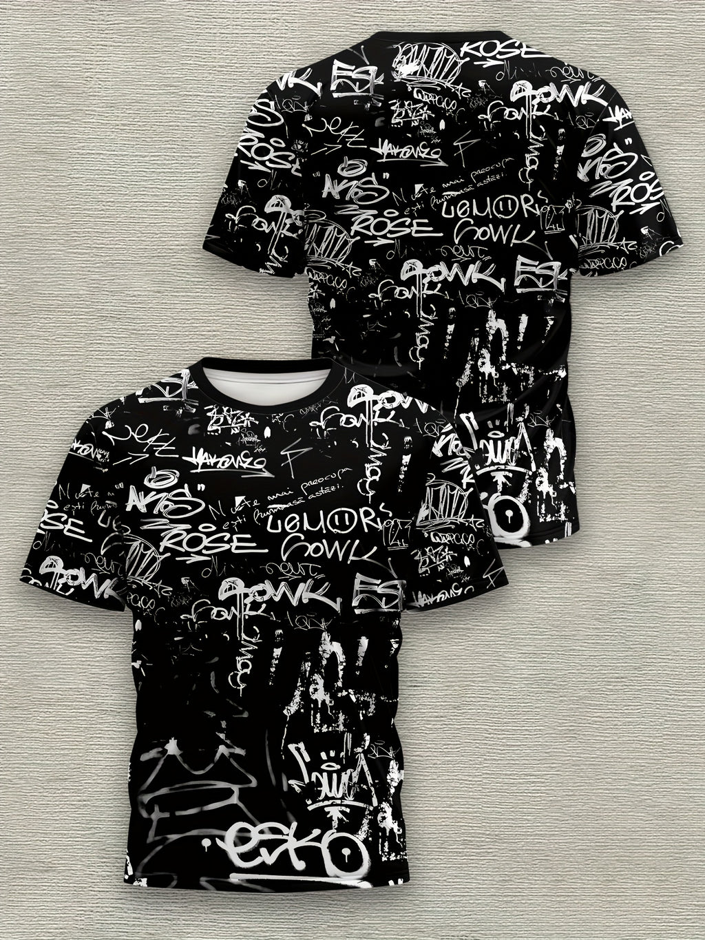 Men's 3D Print Novelty T-Shirt - Casual Graphic Tee