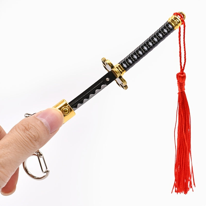 Anime Sword Keychain with Display Stand - Miniature Collectible