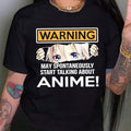 Women's Anime Print T-Shirt - Casual Crew Neck Tee