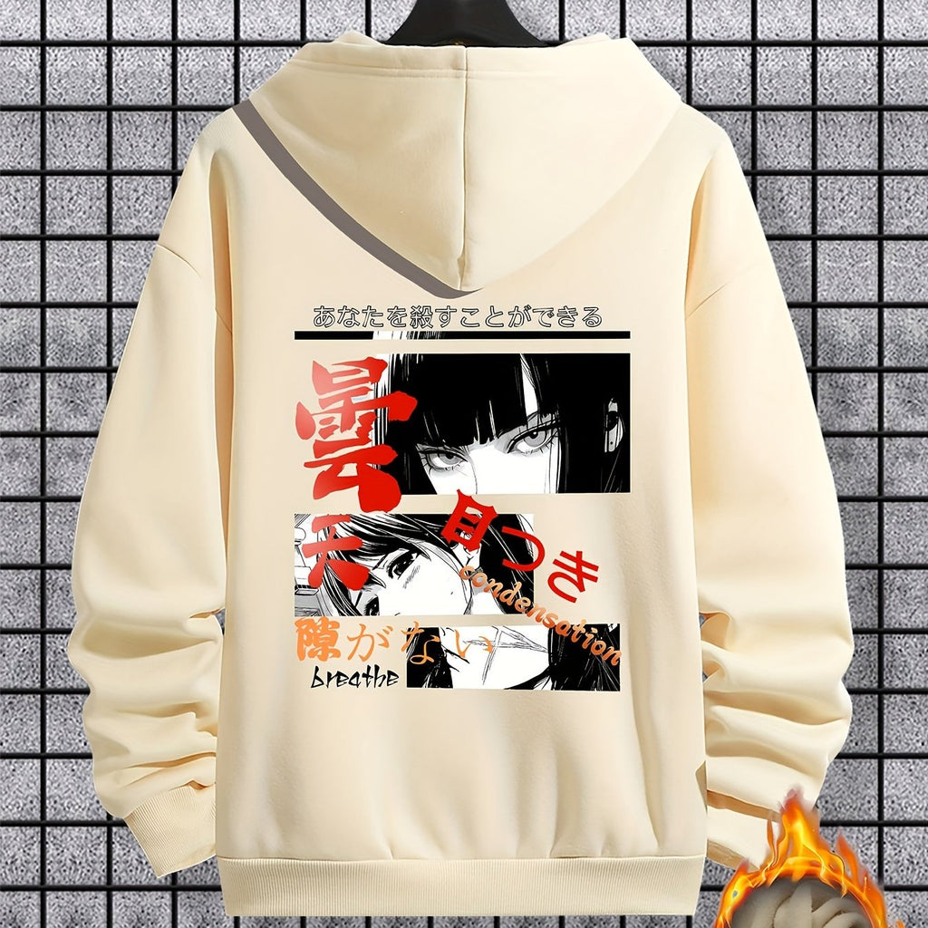 Men's Anime Hoodie - Warm Pullover with Kangaroo Pocket