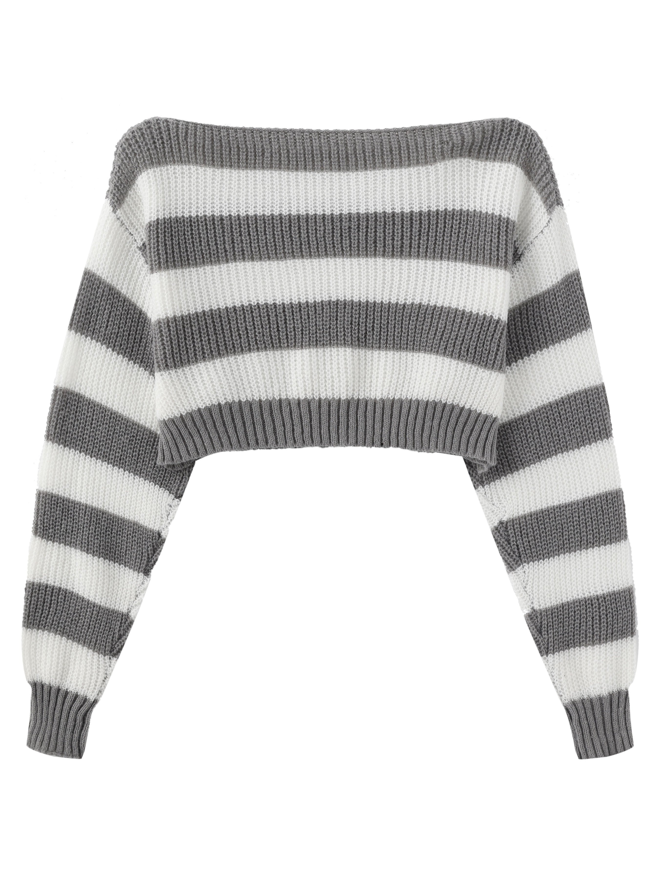 Women's Y2K Color Block Knit Pullover - Short Sleeve
