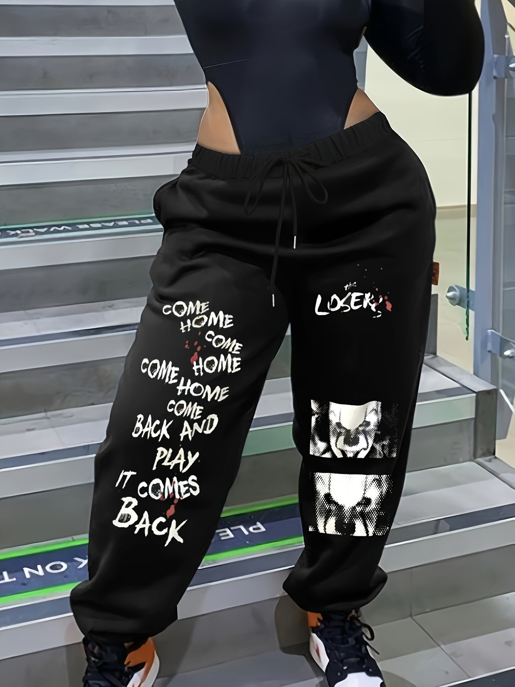 Women's Graphic Print Sweatpants - Casual Joggers