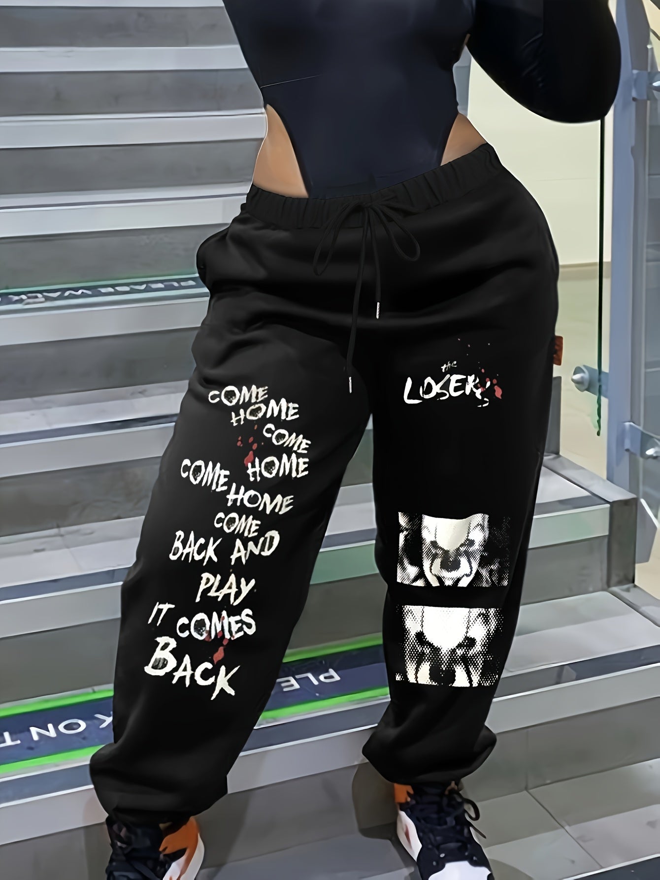 Women's Graphic Print Sweatpants - Casual Joggers