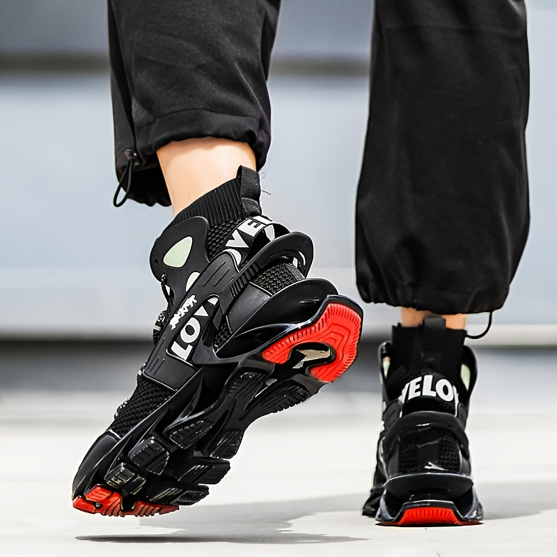 Men's High-Top Running Shoes - Breathable Athletic Sneakers