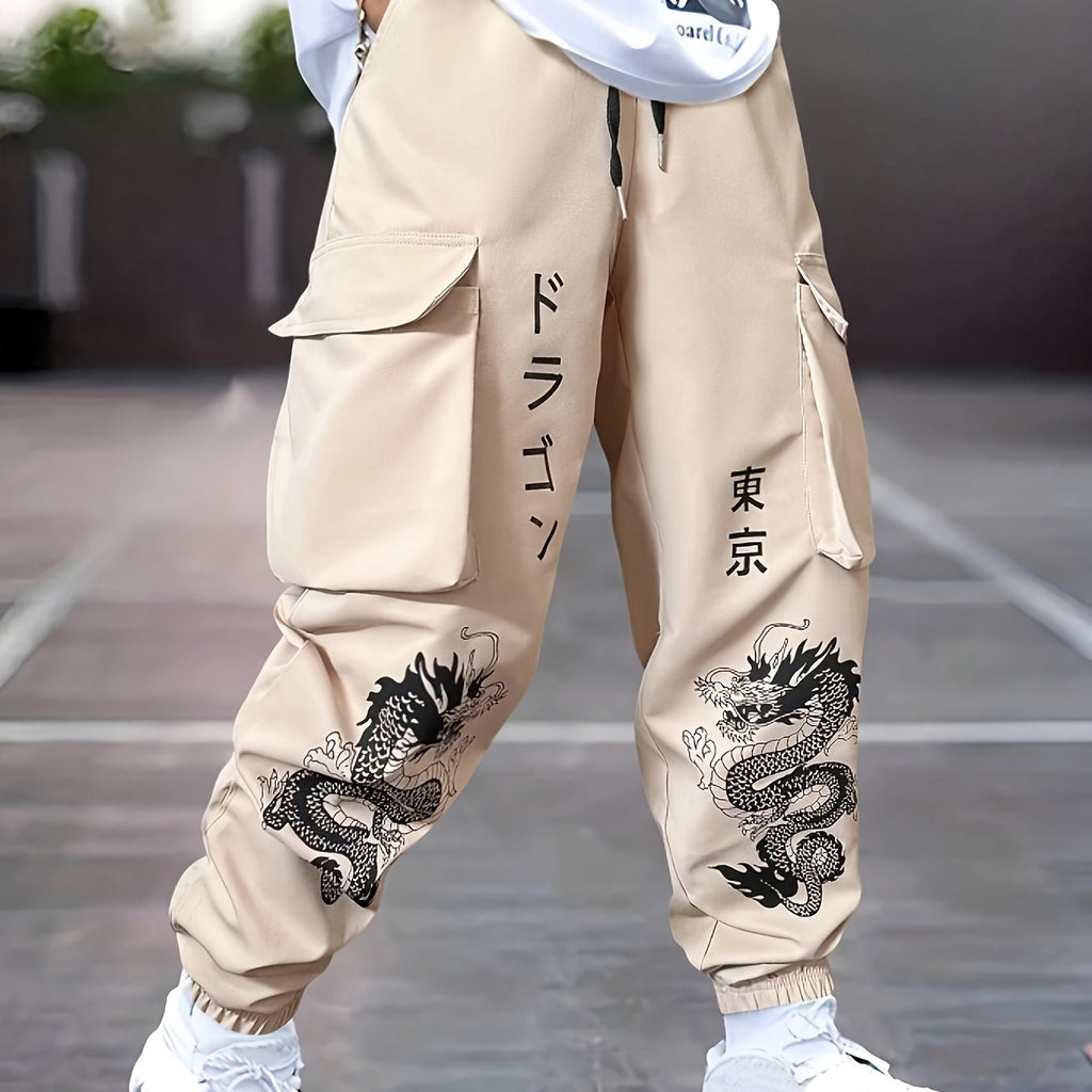 Men's Cargo Pants - Drawstring Elastic Waist