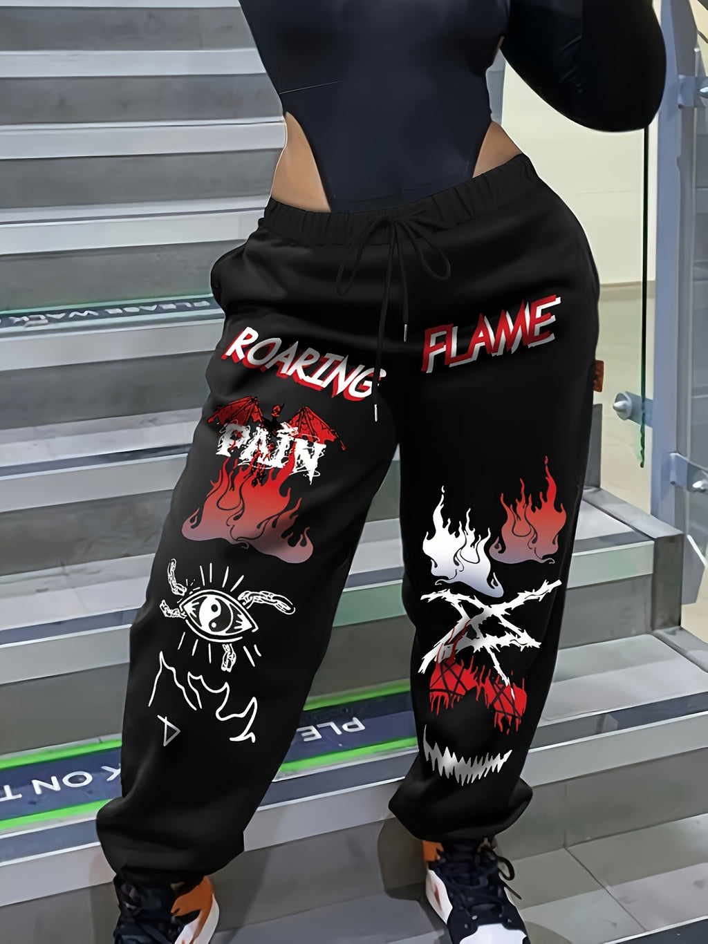 Women's Graphic Print Sweatpants - Casual Joggers