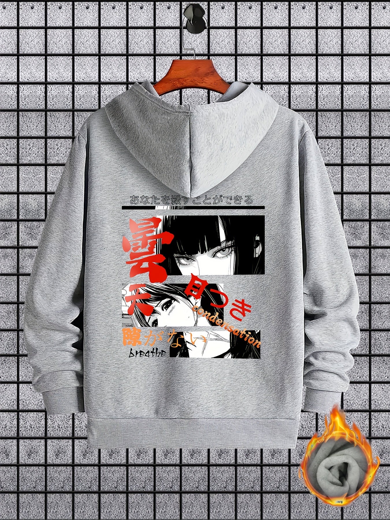 Men's Anime Hoodie - Warm Pullover with Kangaroo Pocket