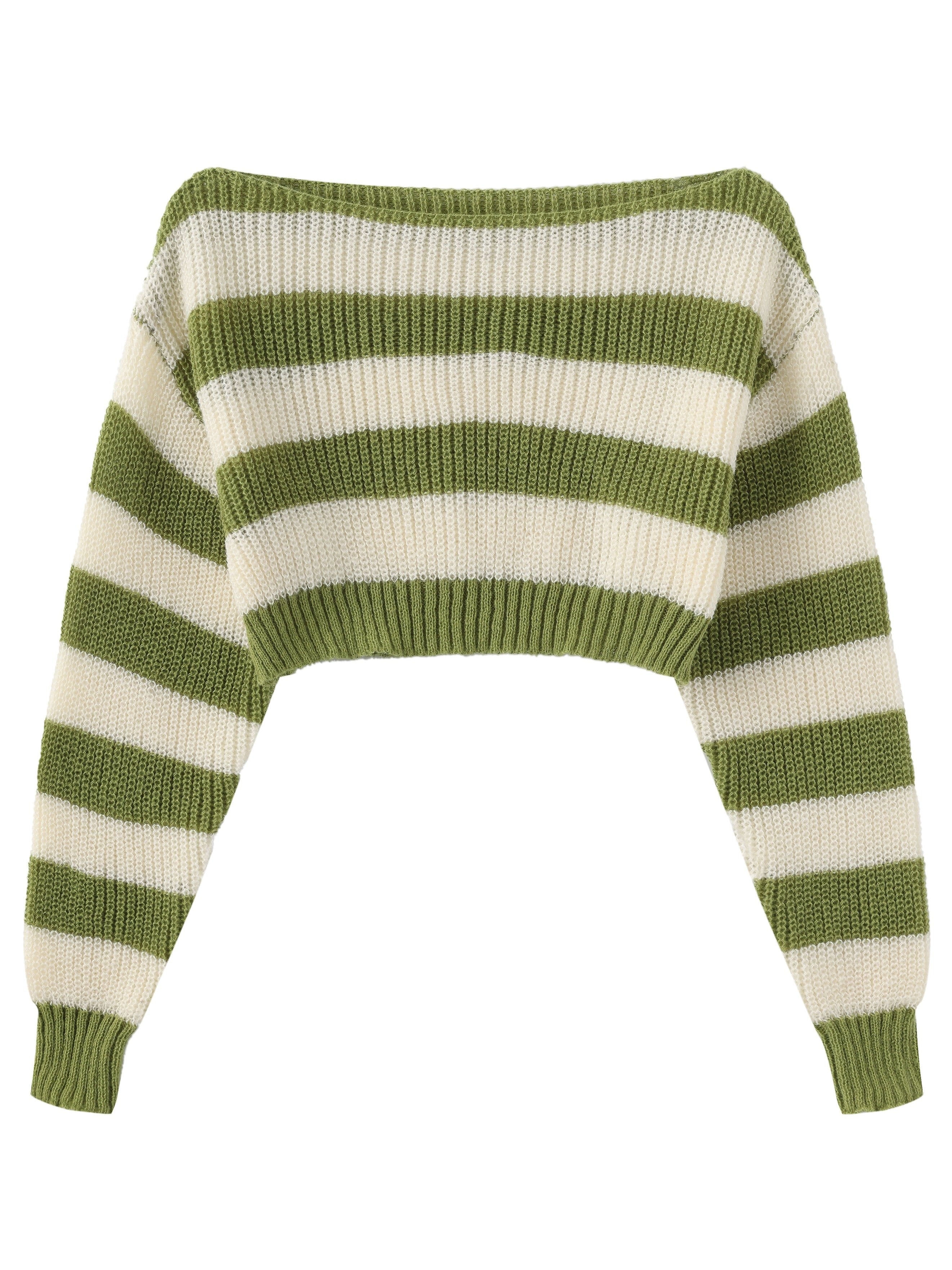 Women's Y2K Color Block Knit Pullover - Short Sleeve