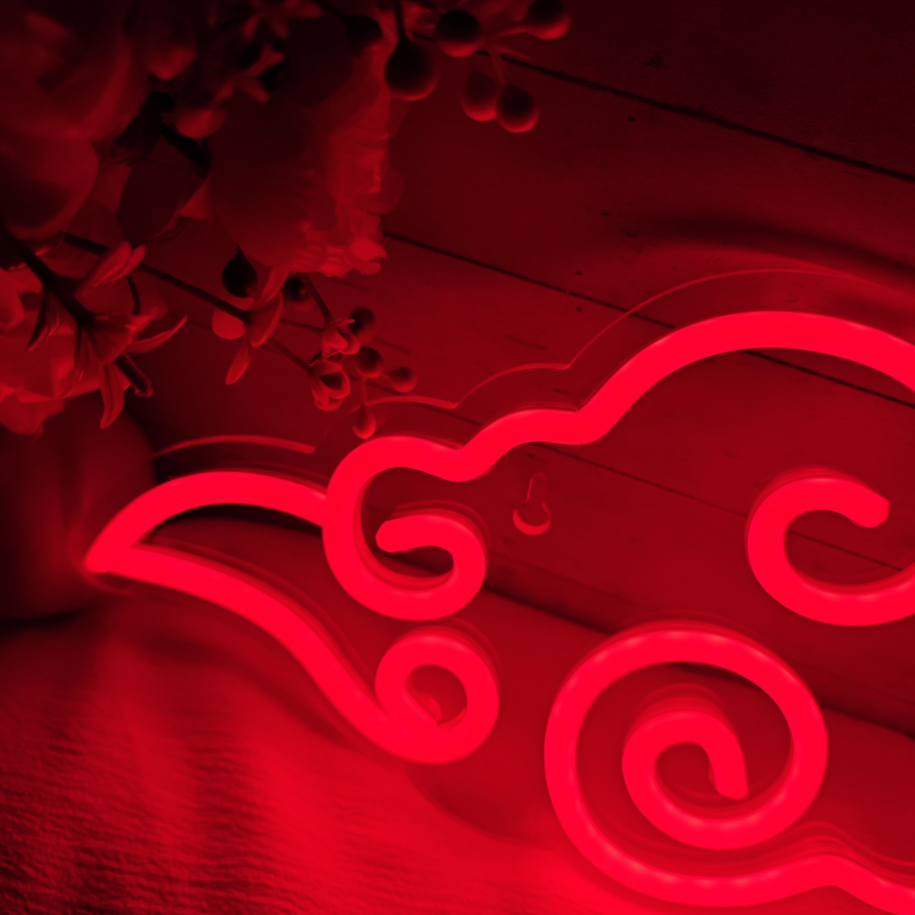 Anime Red Cloud LED Neon Sign - USB Powered Wall Decor