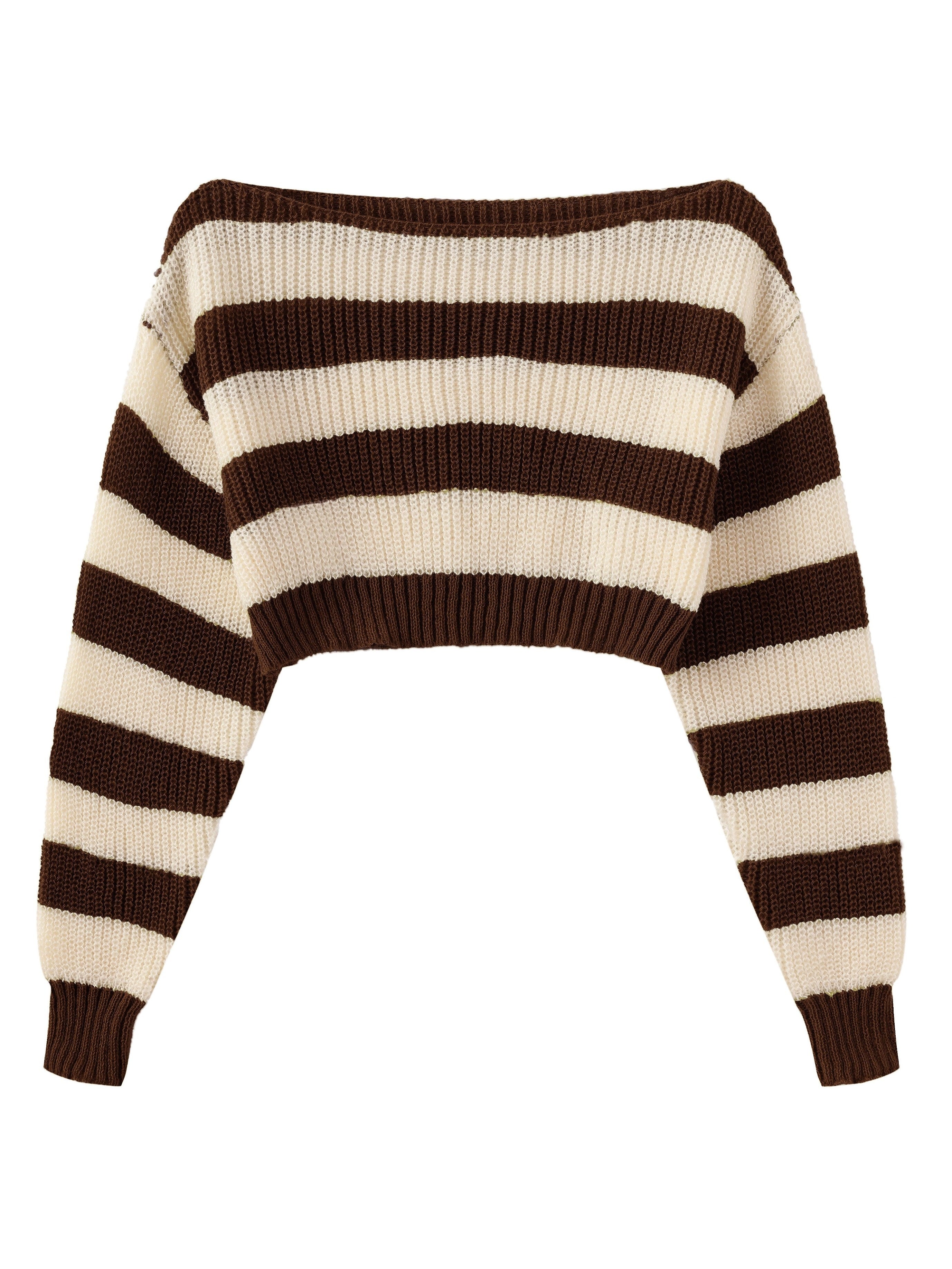 Women's Y2K Color Block Knit Pullover - Short Sleeve
