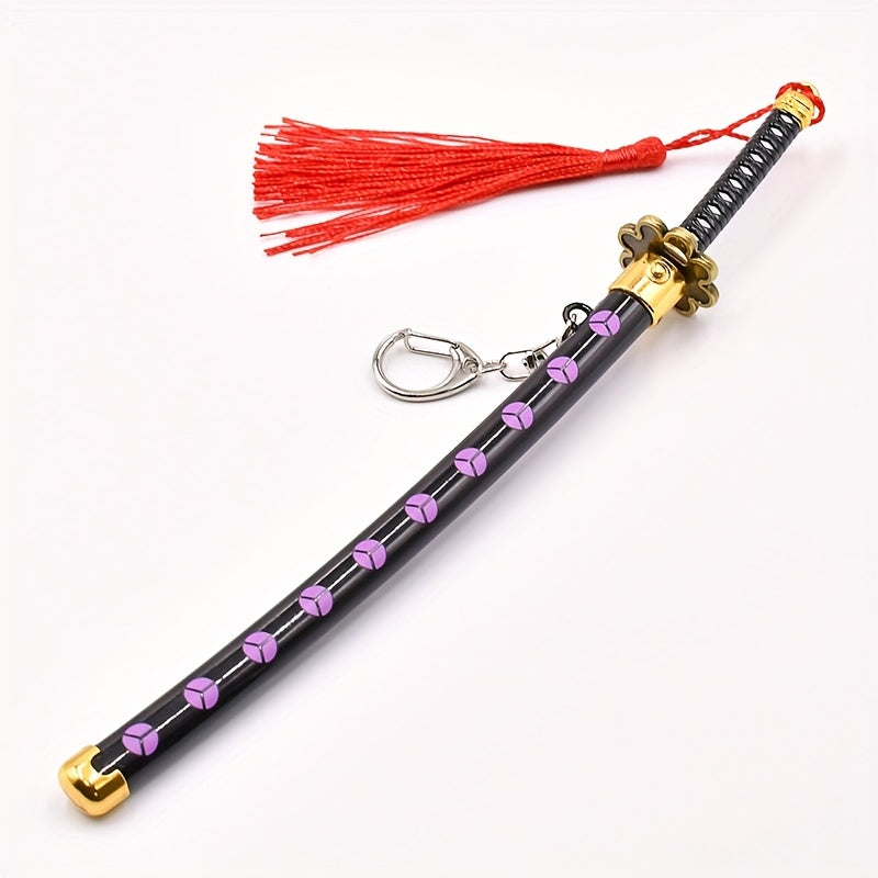Anime Sword Keychain with Display Stand - Miniature Collectible