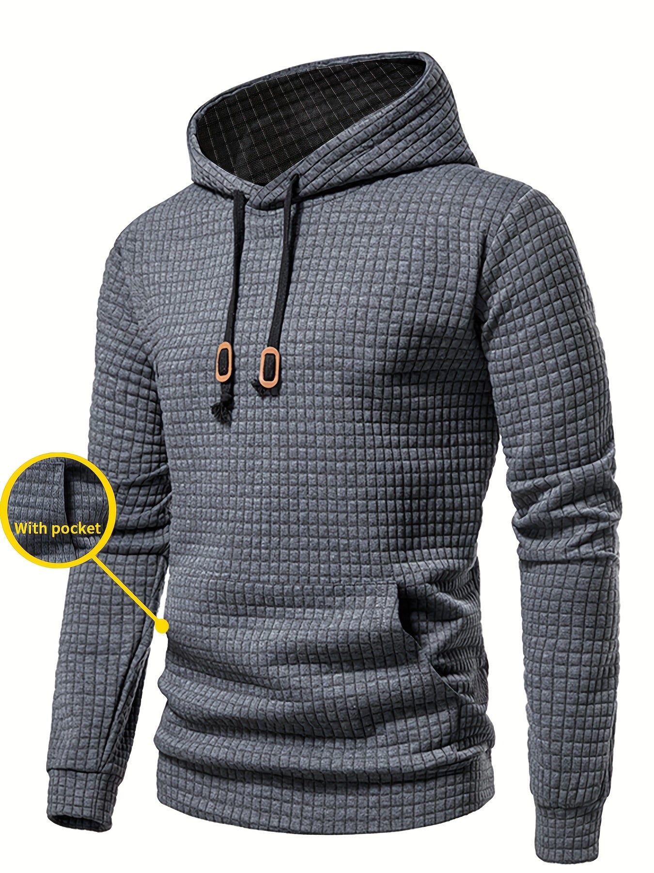 Men's Jacquard Check Pullover Sweatshirt - Athletic Casual