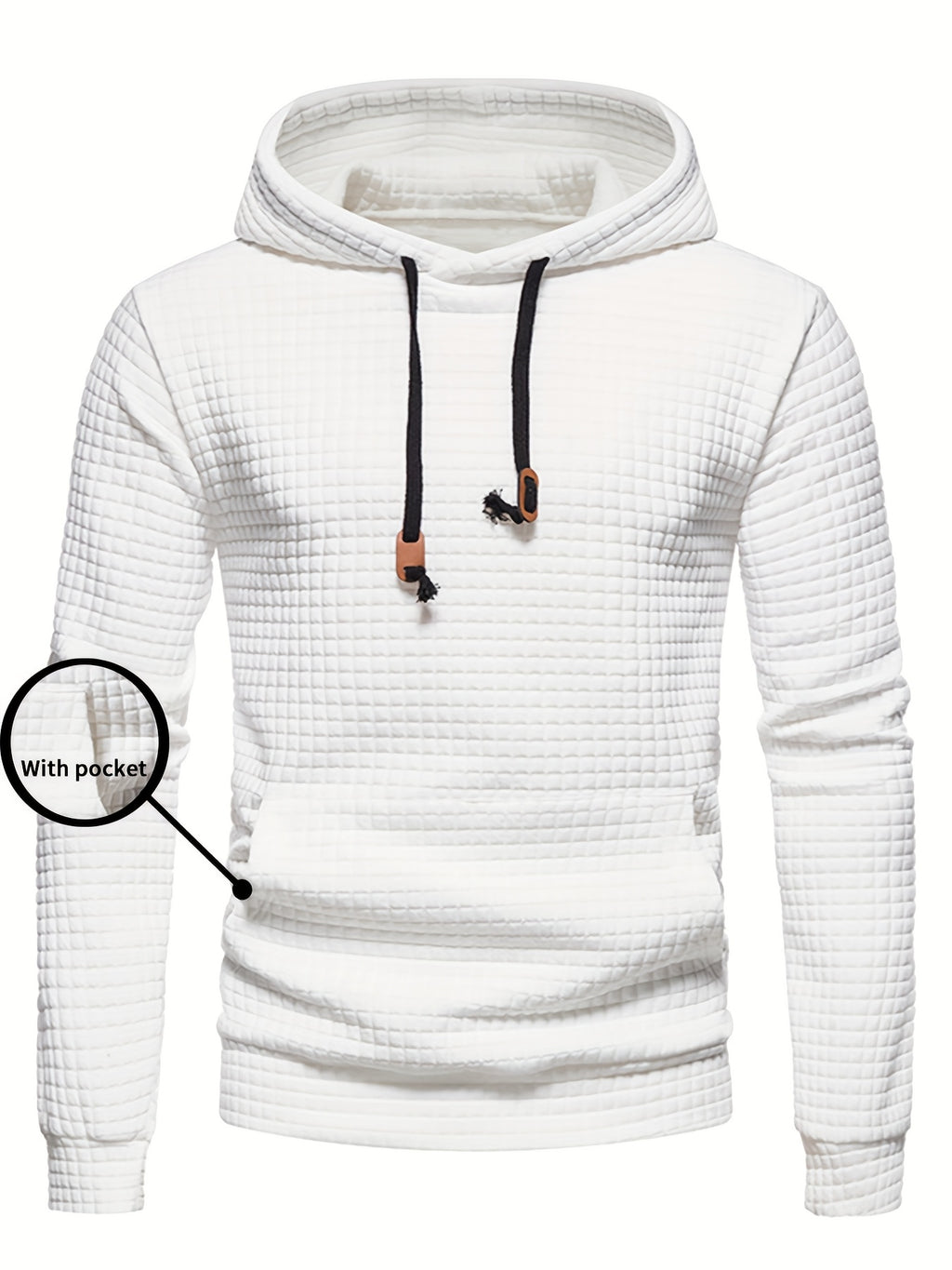 Men's Jacquard Check Pullover Sweatshirt - Athletic Casual