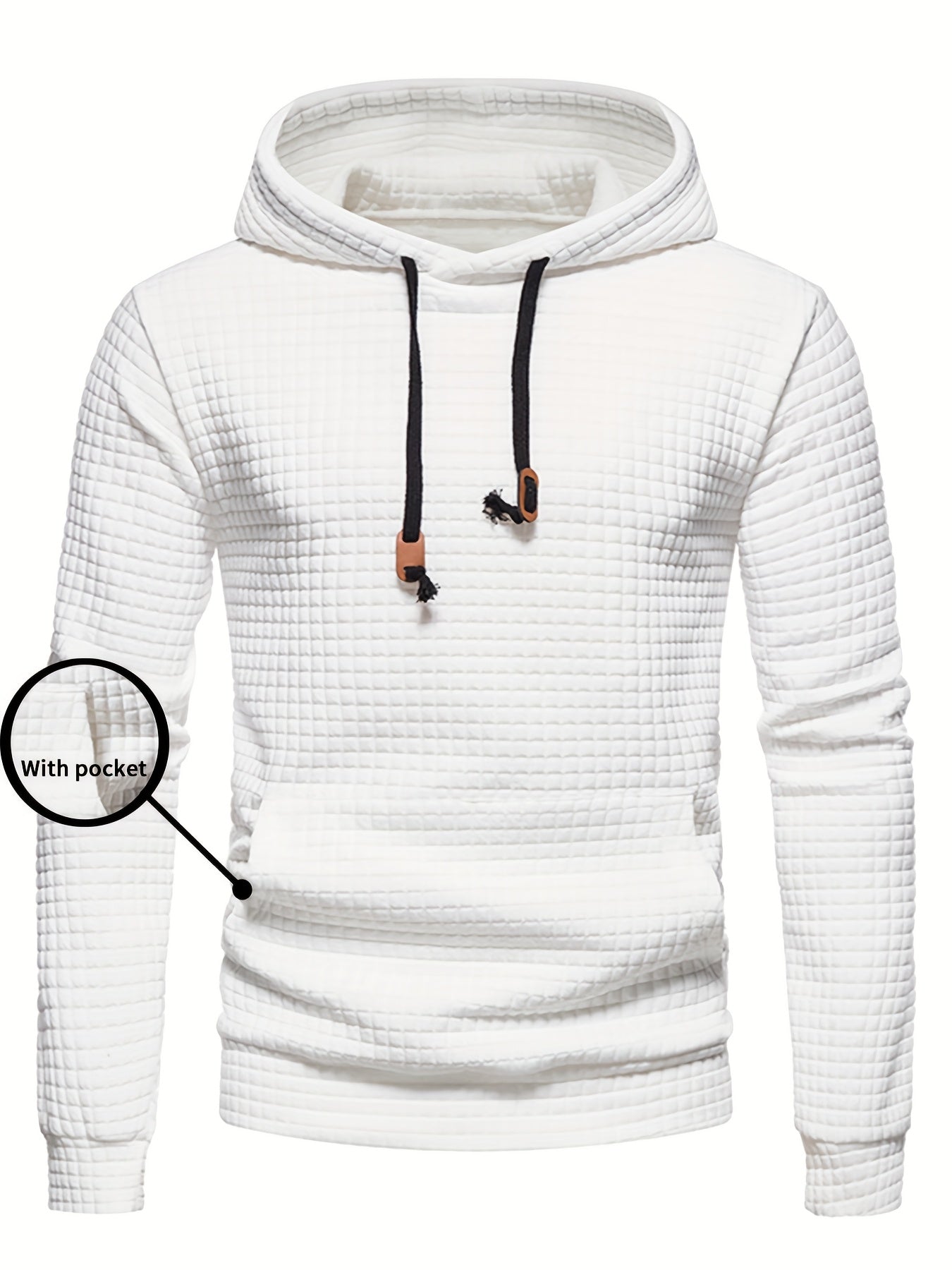 Men's Jacquard Check Pullover Sweatshirt - Athletic Casual
