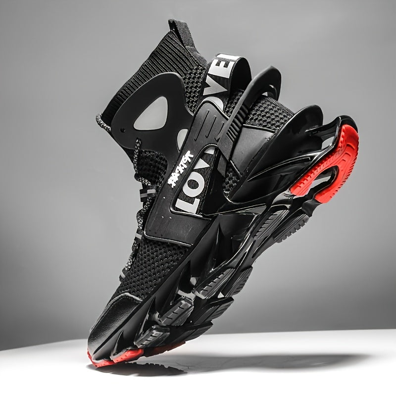 Men's High-Top Running Shoes - Breathable Athletic Sneakers
