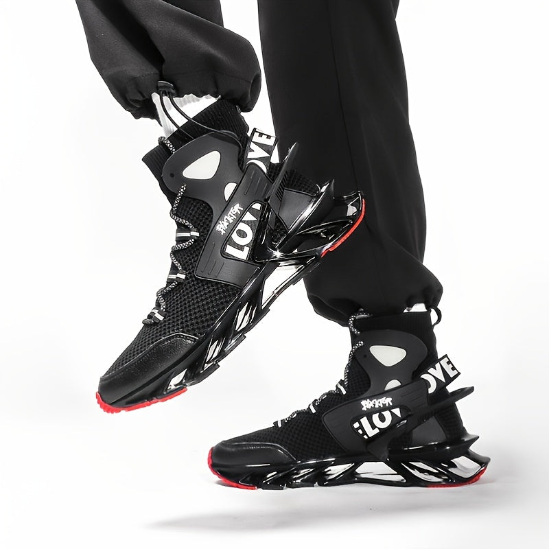 Men's High-Top Running Shoes - Breathable Athletic Sneakers