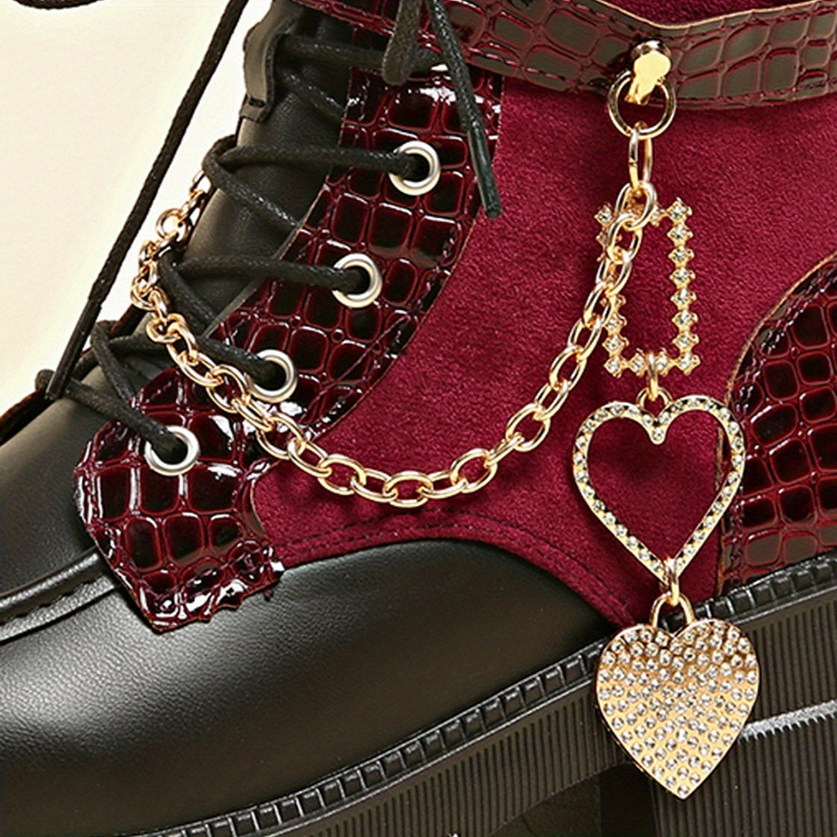 Women's Chunky Platform Ankle Boots - Gothic Punk Style