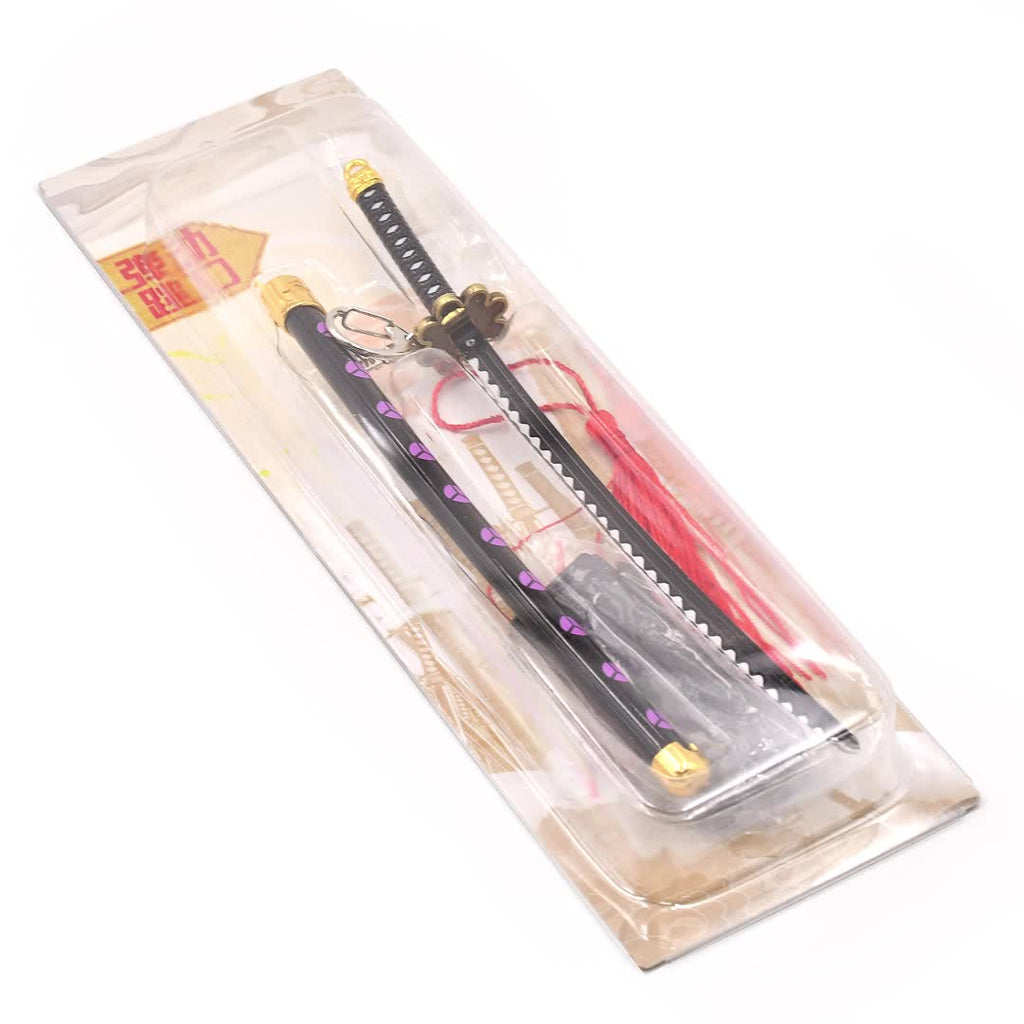 Anime Sword Keychain with Display Stand - Miniature Collectible