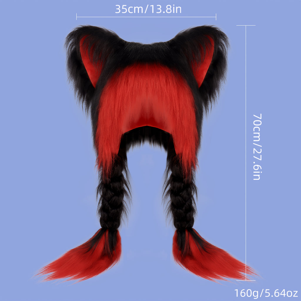 Anime Y2K Ear Warmer - Fuzzy Braided Headband