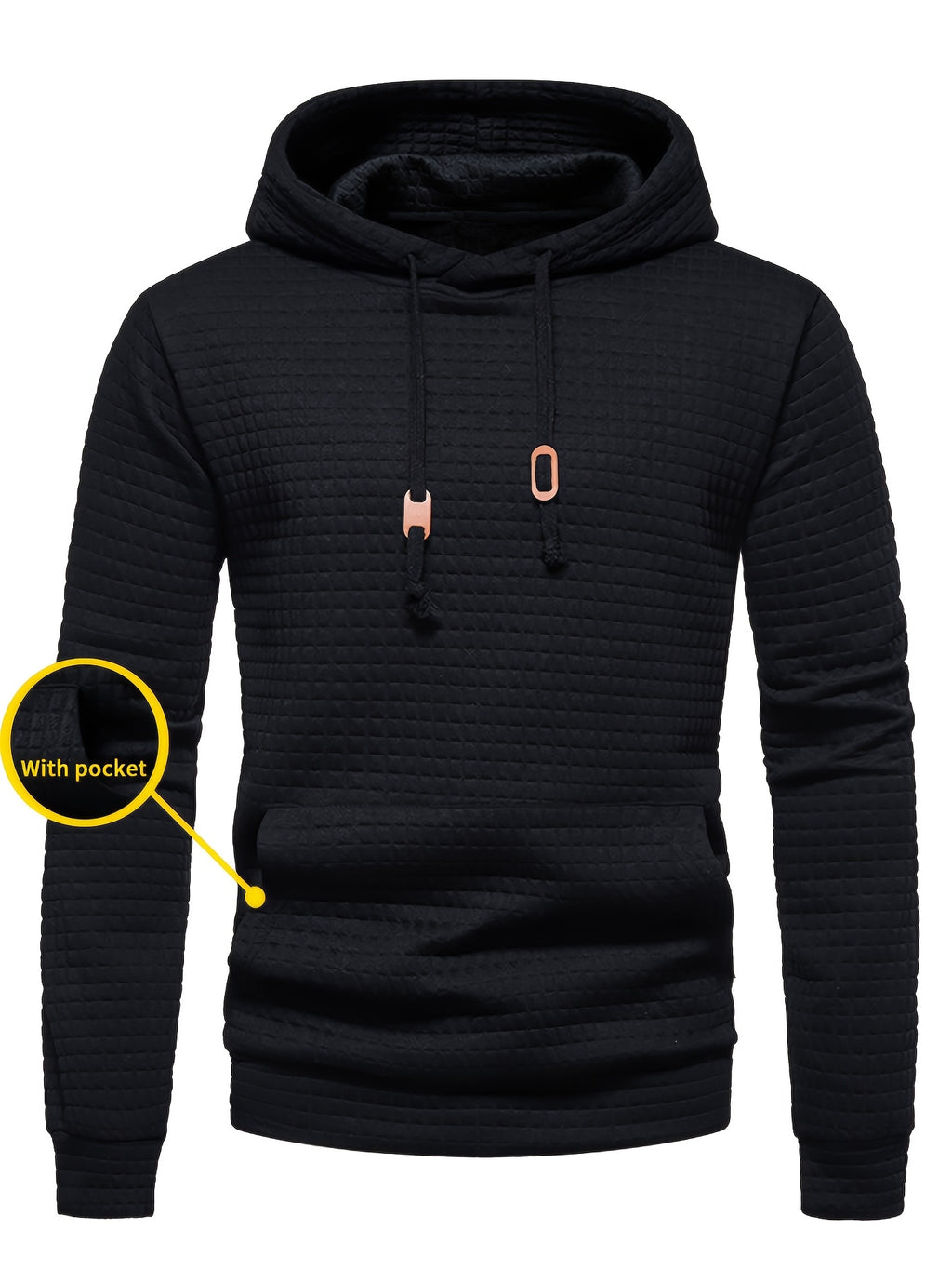 Men's Jacquard Check Pullover Sweatshirt - Athletic Casual