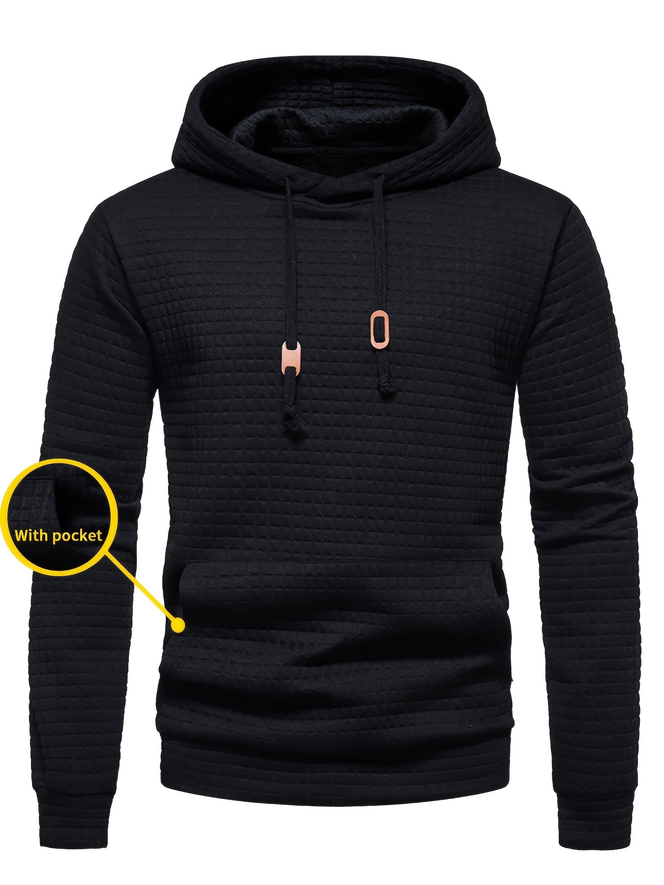 Men's Jacquard Check Pullover Sweatshirt - Athletic Casual