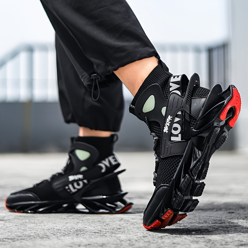 Men's High-Top Running Shoes - Breathable Athletic Sneakers