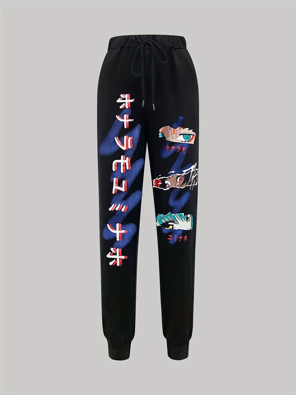 Women's Anime Print Joggers - Casual Drawstring Pants