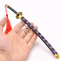 Anime Sword Keychain with Display Stand - Miniature Collectible
