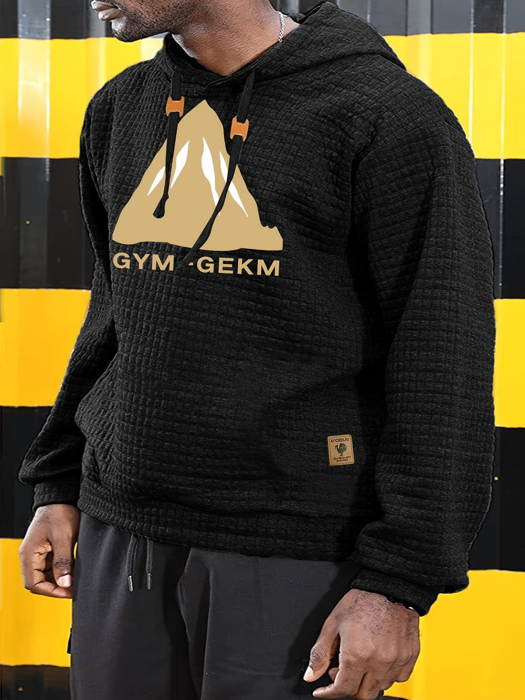 Men's Jacquard Check Pullover Sweatshirt - Athletic Casual