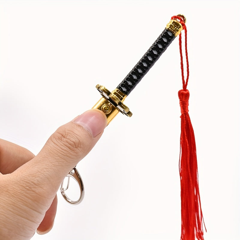 Anime Sword Keychain with Display Stand - Miniature Collectible