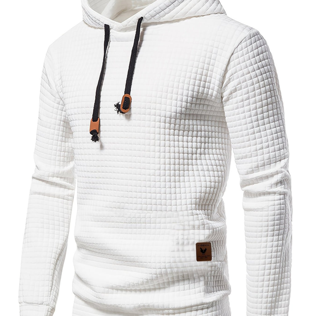 Men's Jacquard Check Pullover Sweatshirt - Athletic Casual