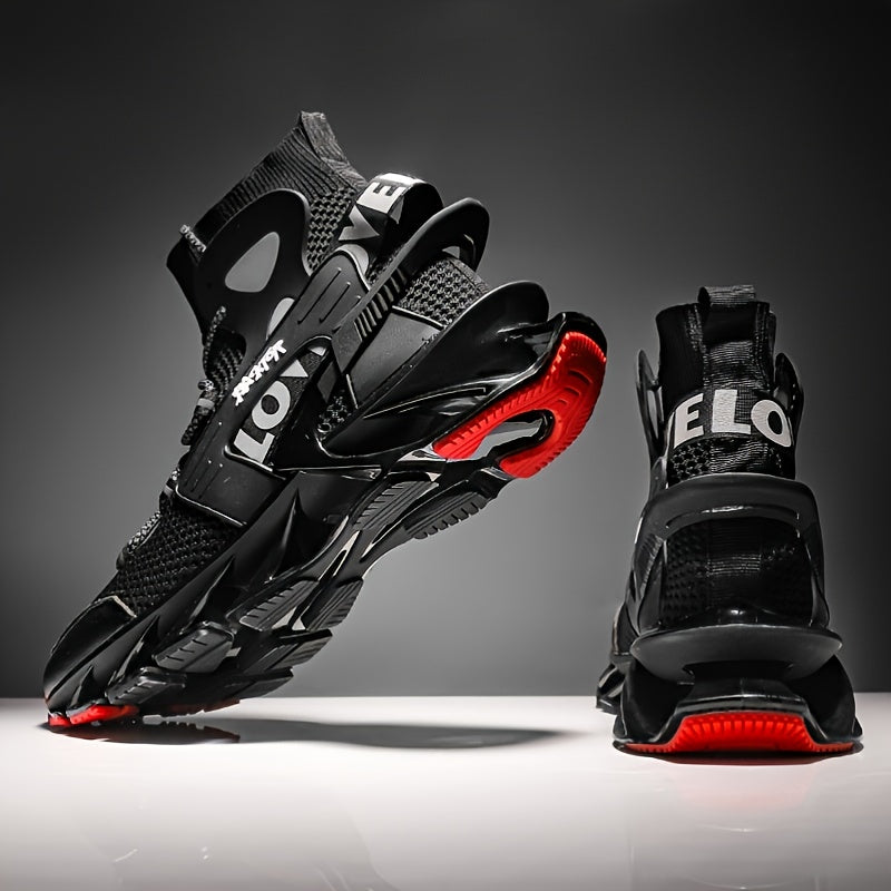 Men's High-Top Running Shoes - Breathable Athletic Sneakers