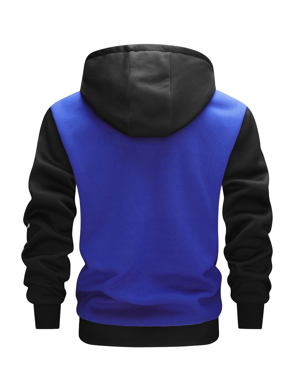 Men's Casual Hooded Varsity Jacket, Chic Button Up Letter Print Bomber Jacket