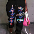 Women's Anime Print Joggers - Casual Drawstring Pants