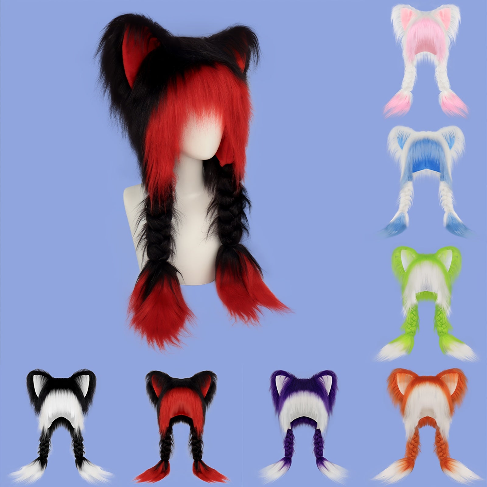 Anime Y2K Ear Warmer - Fuzzy Braided Headband