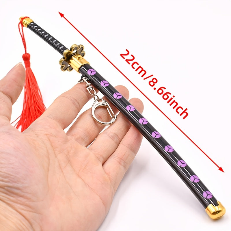 Anime Sword Keychain with Display Stand - Miniature Collectible