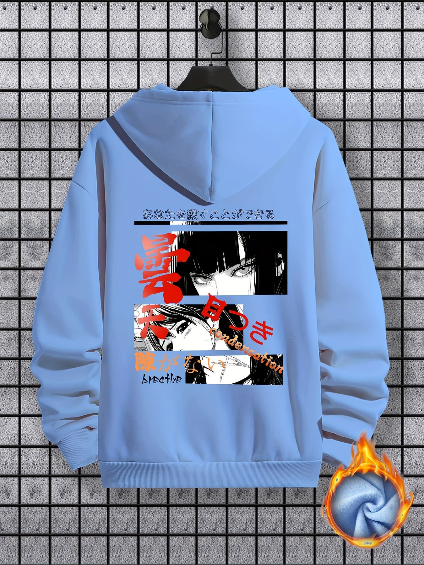 Men's Anime Hoodie - Warm Pullover with Kangaroo Pocket