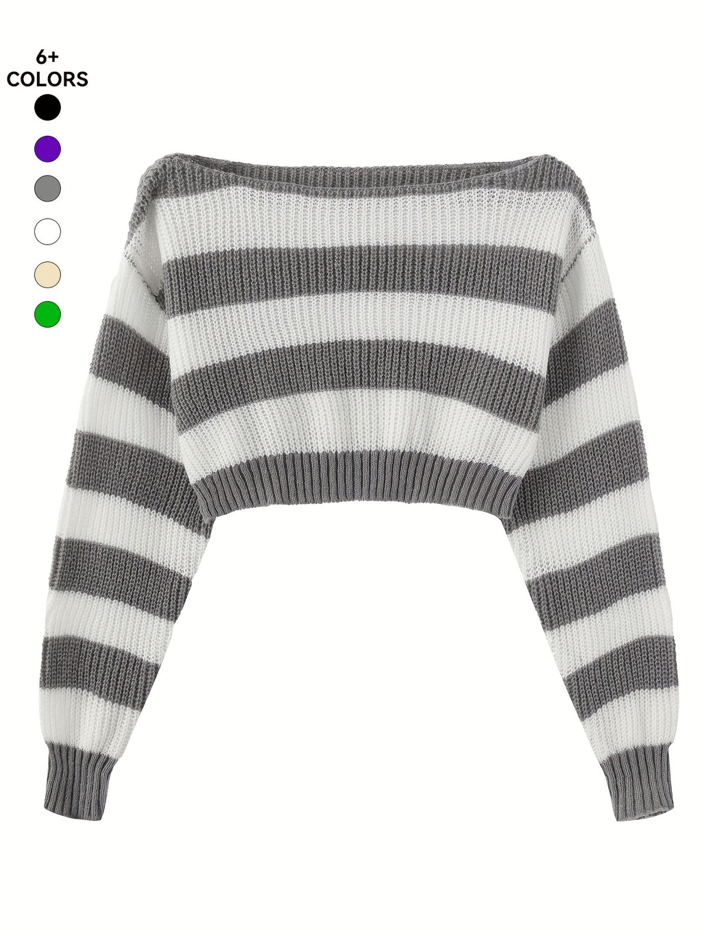 Women's Y2K Color Block Knit Pullover - Short Sleeve