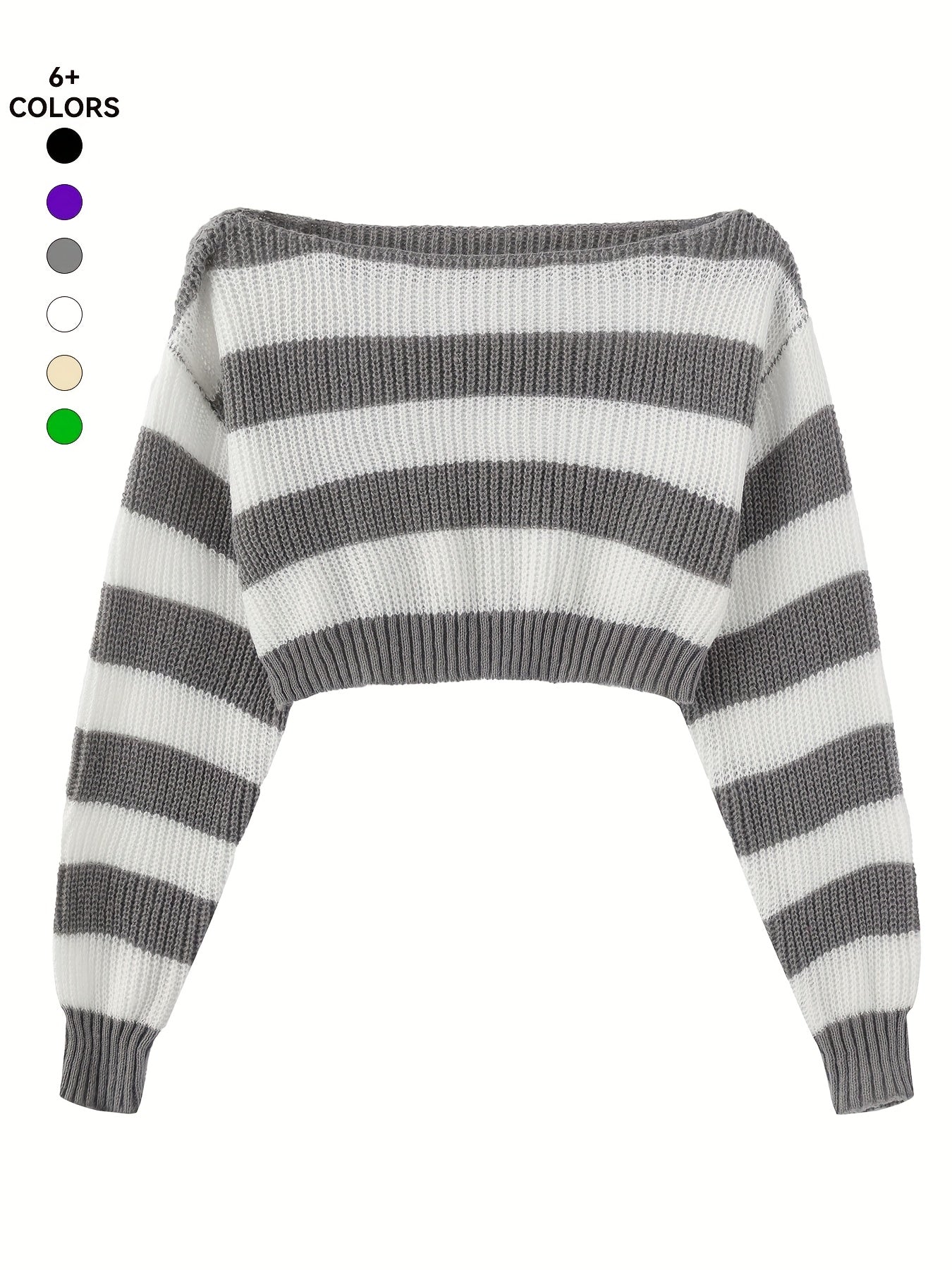Women's Y2K Color Block Knit Pullover - Short Sleeve