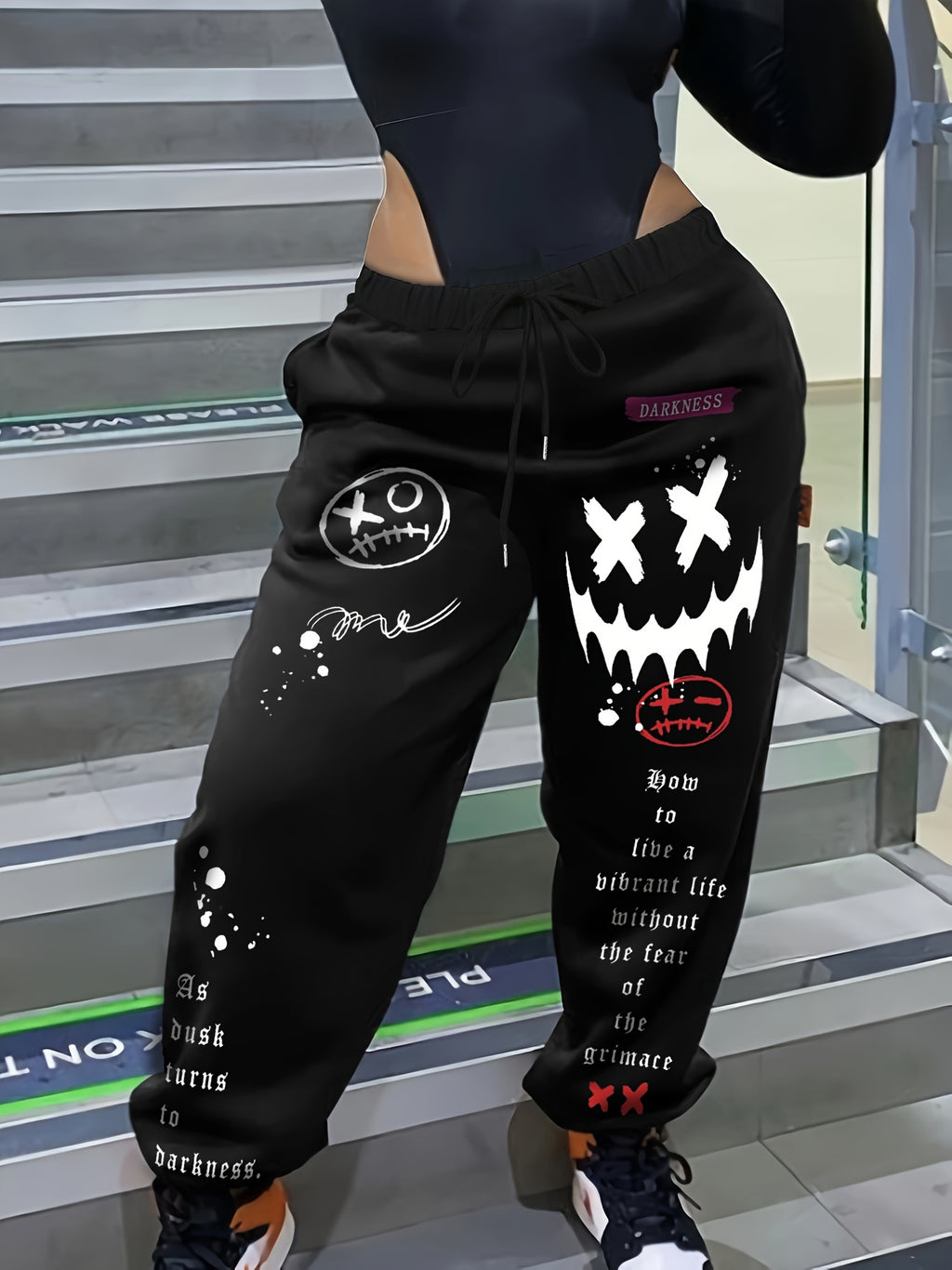 Women's Graphic Print Sweatpants - Casual Joggers