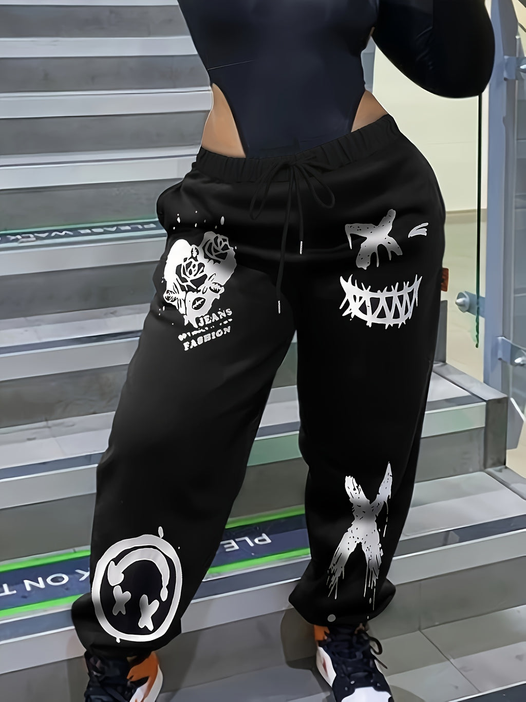 Women's Graphic Print Sweatpants - Casual Joggers